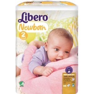 Fraldas Libero Newborn 2 / 88 peças