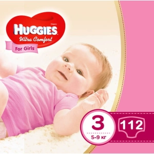 Fraldas Huggies Ultra Comfort Girl 3/112 unidades