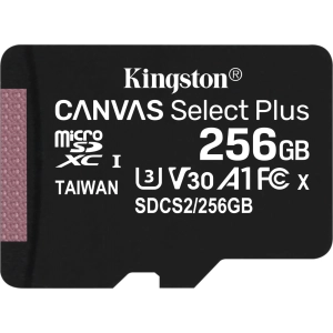 Cartão de Memória Kingston microSDXC Canvas Select Plus 256Gb