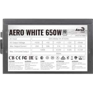 Aerocool Aero White 650W PSU