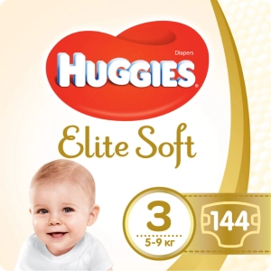 Fraldas Huggies Elite Soft 3/144 unidades