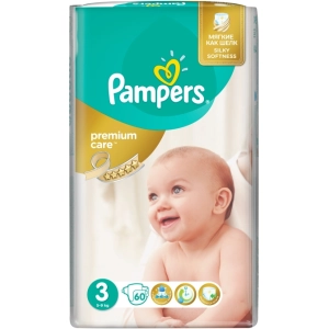 Fraldas Pampers Premium Care 3/60 peças