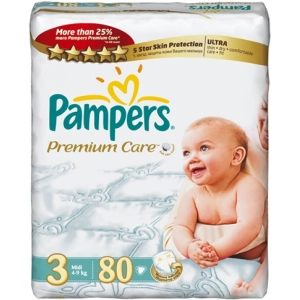 Fraldas Pampers Premium Care 3/80 pçs