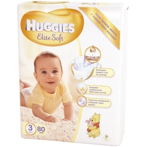 Fraldas Huggies Elite Soft 3/80 unidades